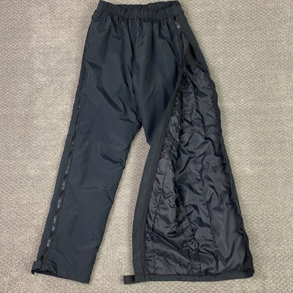 Vintage LL Bean Snow Pants Women's Medium Black Full Side Zipper Insulated USA - Picture 2 of 14